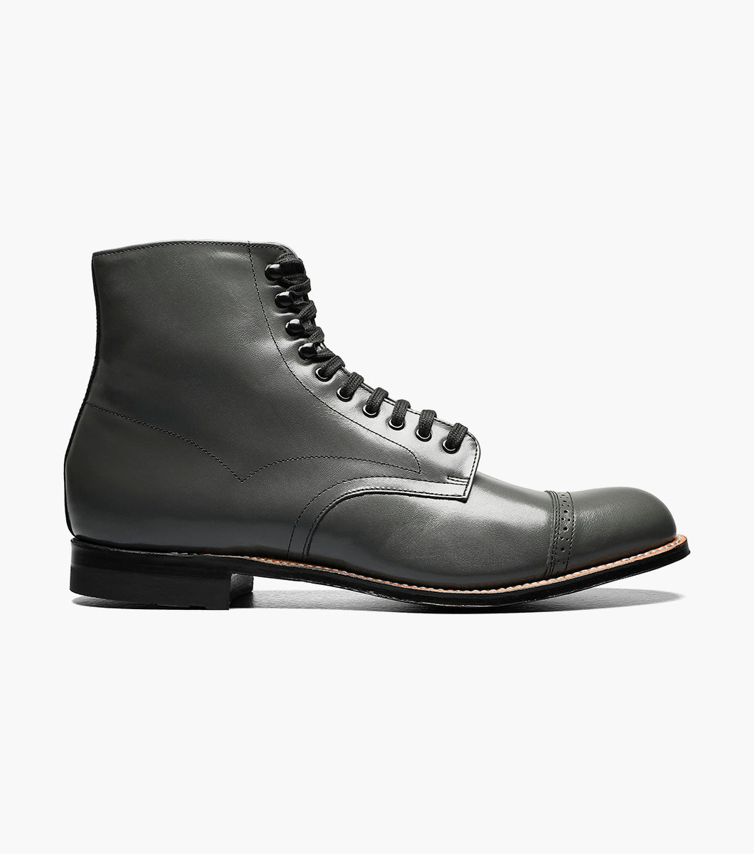 Stacy Adams MADISON Cap Toe Boot Steel Gray by Stacy Adams Shoes