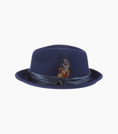 ASH FEDORA Crushable Wool Felt Pinch Front Hat