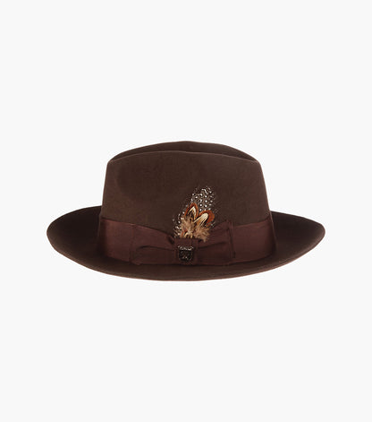 AUGUST FEDORA Wool Felt Pinch Front Hat
