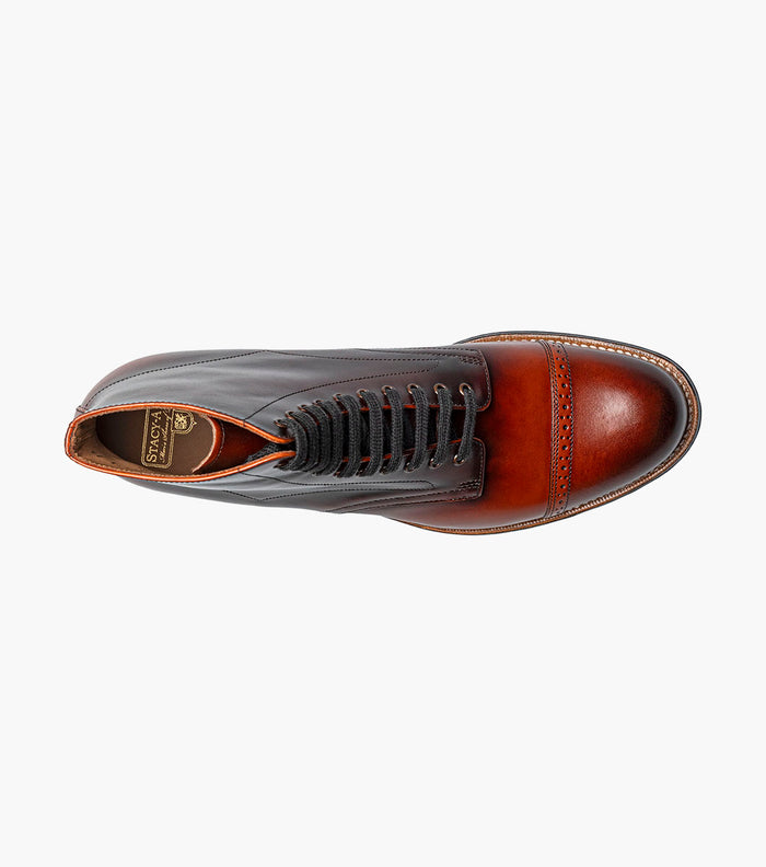 Stacy Adams MADISON Cap Toe Lace Up Boot Cognac by Stacy Adams Shoes