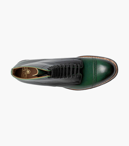 Stacy Adams MADISON Cap Toe Lace Up Boot Green by Stacy Adams Shoes