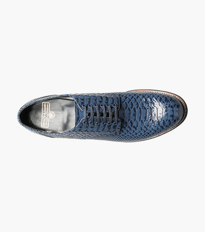 Stacy Adams MADISON Anaconda Plain Toe Oxford Blue by Stacy Adams Shoes