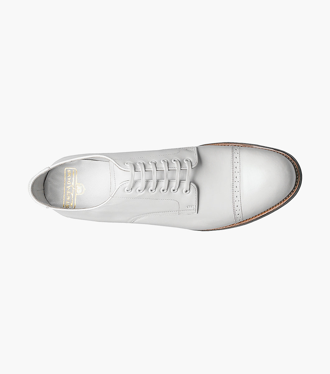 Stacy Adams MADISON Cap Toe Oxford White by Stacy Adams Shoes