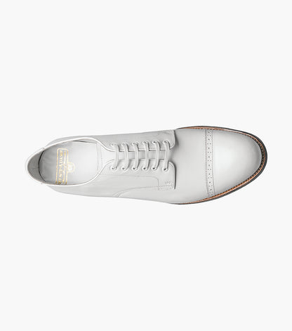 Stacy Adams MADISON Cap Toe Oxford White by Stacy Adams Shoes
