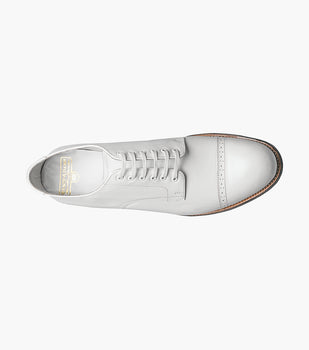 Stacy Adams MADISON Cap Toe Oxford White by Stacy Adams Shoes