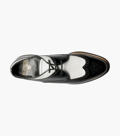 Stacy Adams DAYTON Wingtip Oxford Black w/White by Stacy Adams Shoes