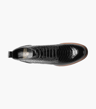 Stacy Adams MADISON Anaconda Plain Toe Boot Black by Stacy Adams Shoes