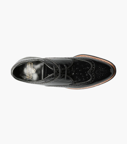 Stacy Adams DAYTON Ostrich Wingtip Oxford Black by Stacy Adams Shoes