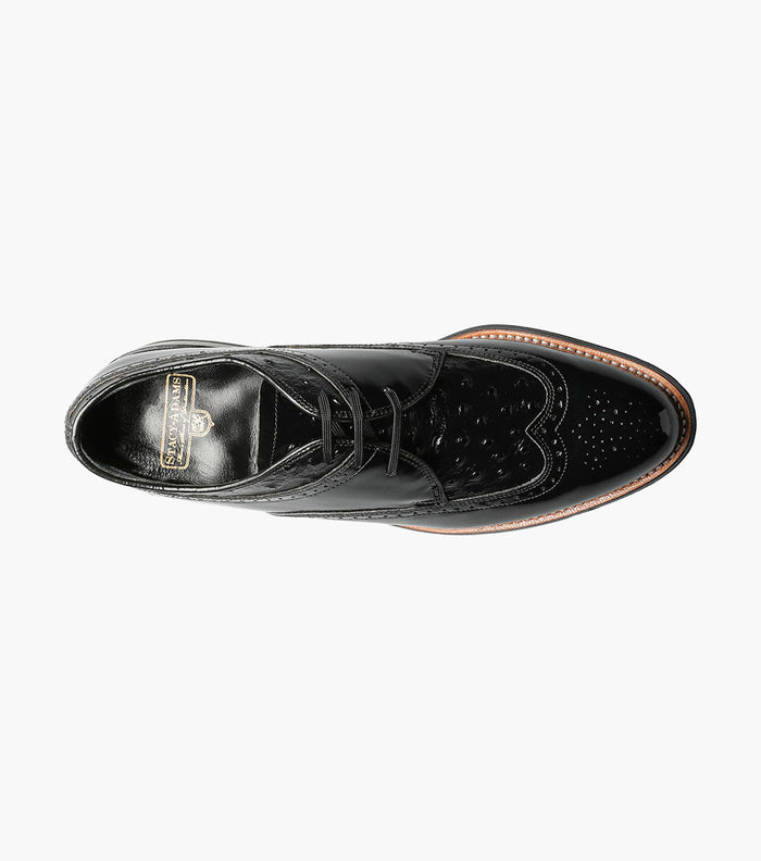 Stacy Adams DAYTON Ostrich Wingtip Oxford Black by Stacy Adams Shoes