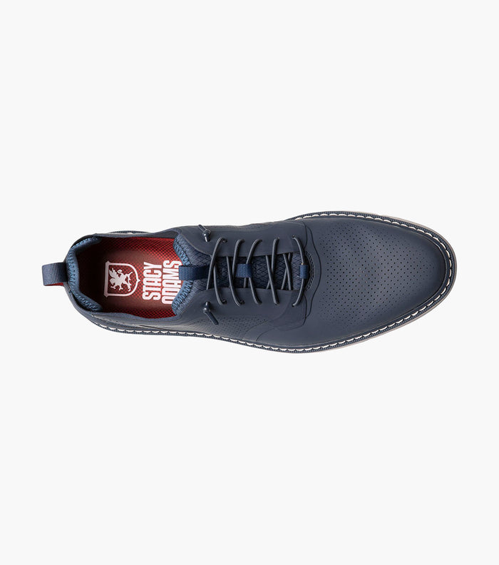 SYNCHRO Plain Toe Elastic Lace Up
