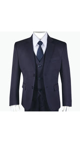 Boys' Navy Slim Fit 2-Piece Suit