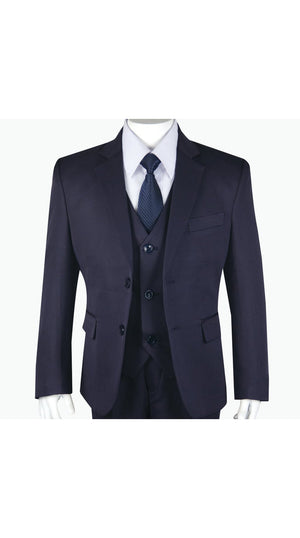 Boys' Navy Slim Fit 2-Piece Suit