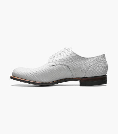 Stacy Adams MADISON Anaconda Plain Toe Oxford White by Stacy Adams Shoes