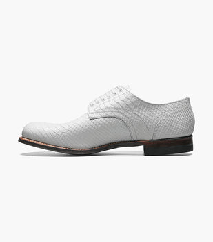 Stacy Adams MADISON Anaconda Plain Toe Oxford White by Stacy Adams Shoes