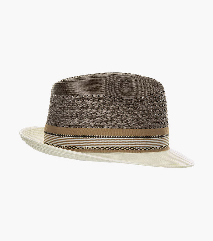 JALEN FEDORA Poly Braided Pinch Front Hat