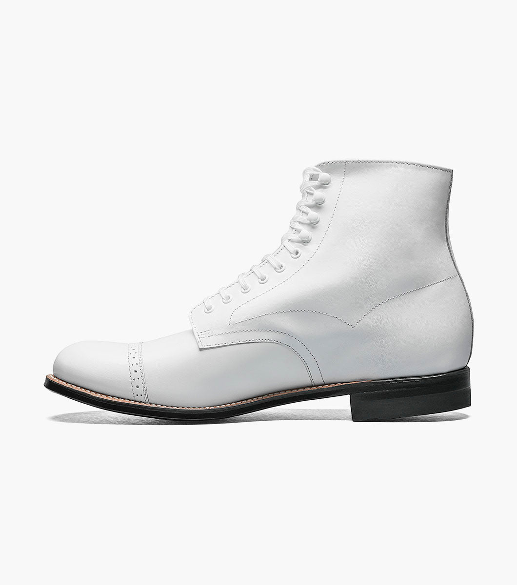 Stacy Adams MADISON Cap Toe Boot White by Stacy Adams Shoes