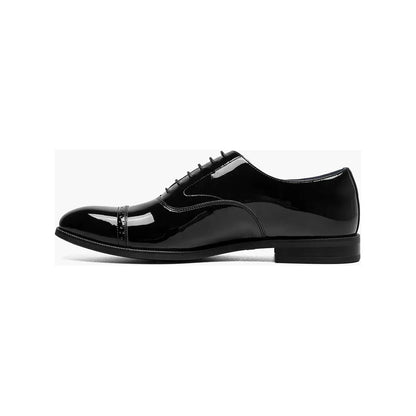 11003,Stacy Adams Patent Shiny Leather Concorde Cap Toe Oxford Lace Up