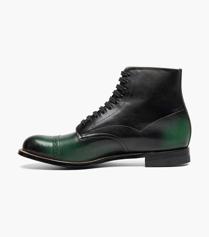 Stacy Adams MADISON Cap Toe Lace Up Boot Green by Stacy Adams Shoes