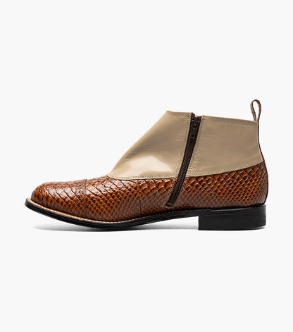 Stacy Adams MADISON Spectator Spat Cap Toe Demi Boot Tan Multi by Stacy Adams Shoes