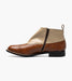 Stacy Adams MADISON Spectator Spat Cap Toe Demi Boot Tan Multi by Stacy Adams Shoes