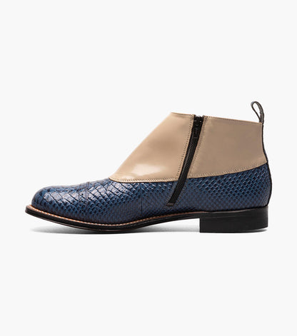 Stacy Adams MADISON Spectator Spat Cap Toe Demi Boot Blue Multi by Stacy Adams Shoes