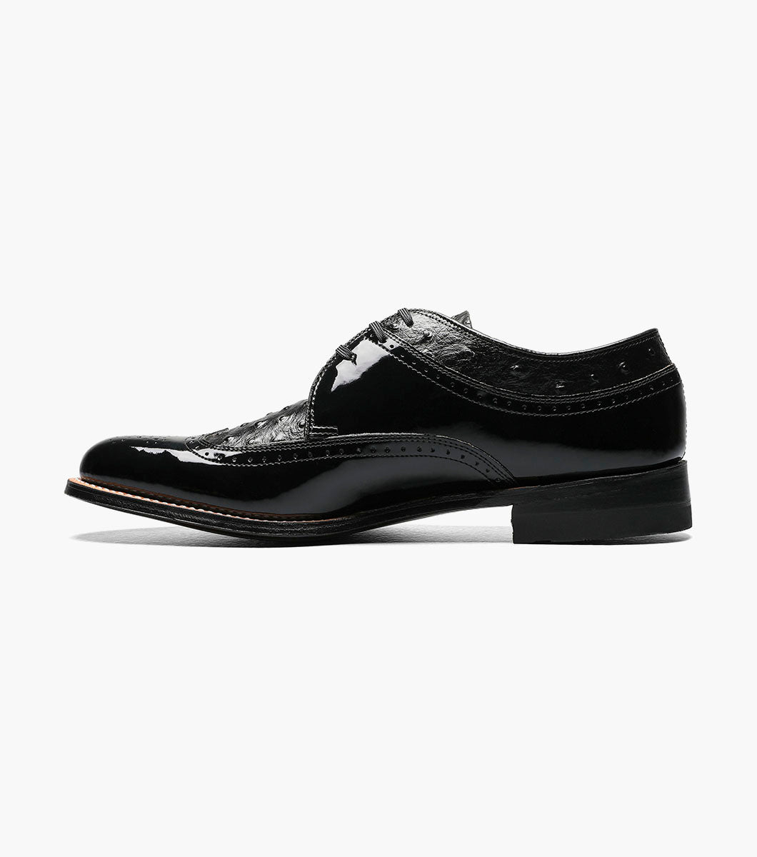 Stacy Adams DAYTON Ostrich Wingtip Oxford Black by Stacy Adams Shoes