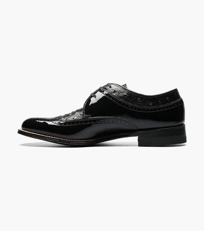 Stacy Adams DAYTON Ostrich Wingtip Oxford Black by Stacy Adams Shoes
