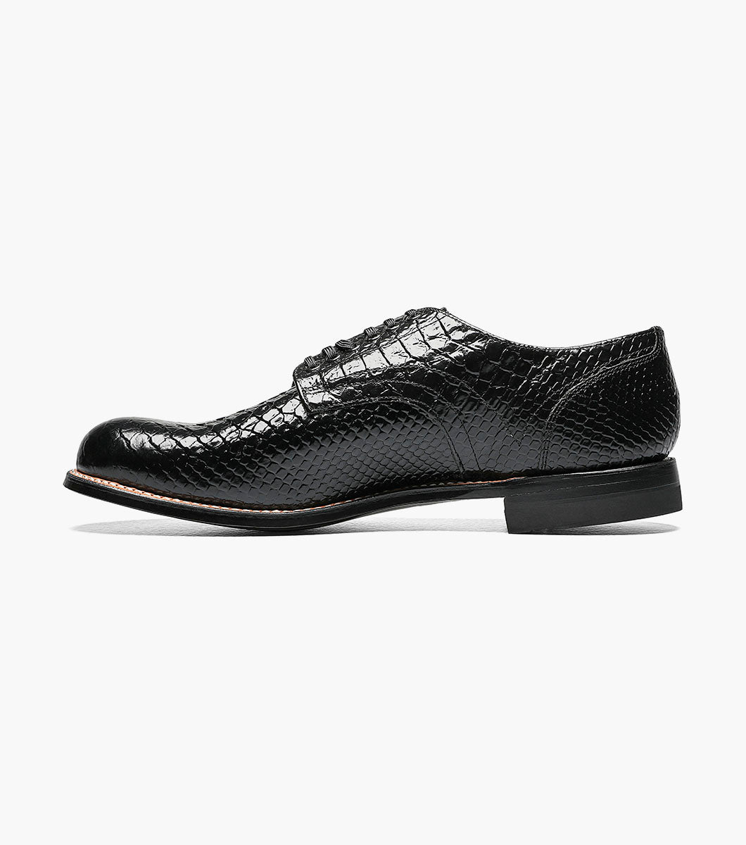 Stacy Adams MADISON Anaconda Plain Toe Oxford Black by Stacy Adams Shoes