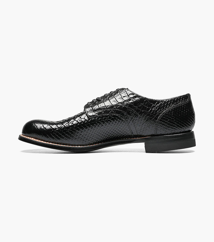 Stacy Adams MADISON Anaconda Plain Toe Oxford Black by Stacy Adams Shoes