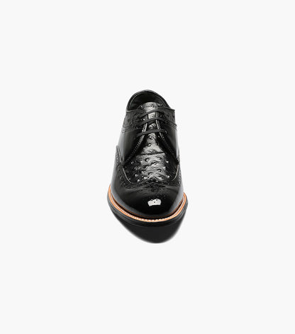Stacy Adams DAYTON Ostrich Wingtip Oxford Black by Stacy Adams Shoes