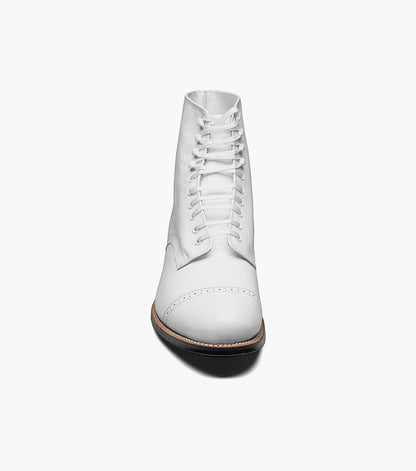 Stacy Adams MADISON Cap Toe Boot White by Stacy Adams Shoes