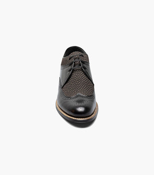 Stacy Adams DAYTON Python Print Wingtip Oxford Black/Gray by Stacy Adams Shoes