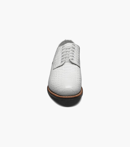 Stacy Adams MADISON Anaconda Plain Toe Oxford White by Stacy Adams Shoes