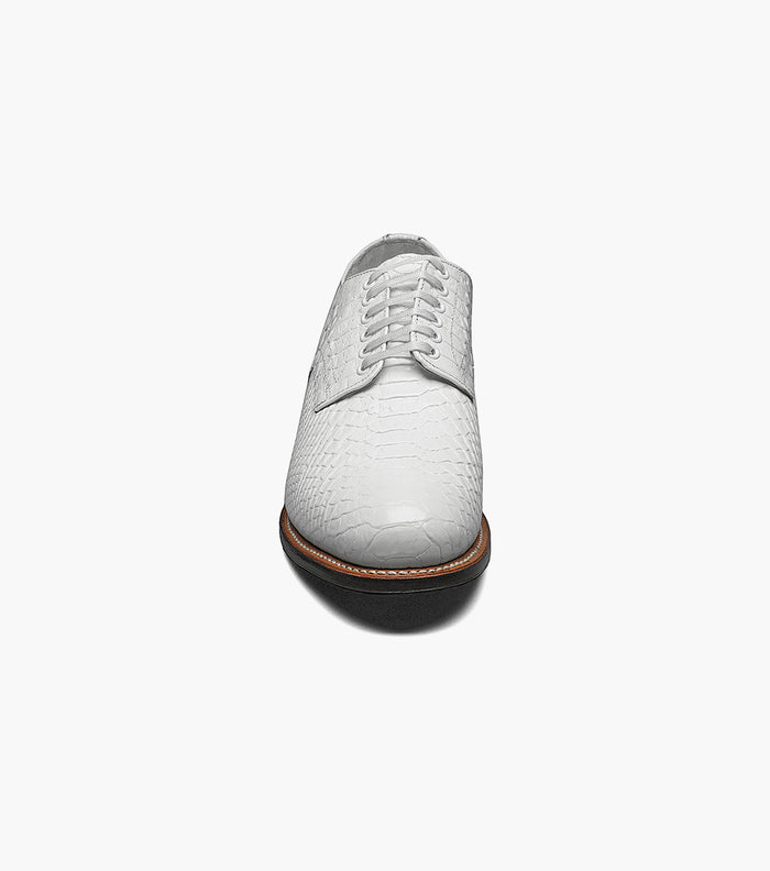 Stacy Adams MADISON Anaconda Plain Toe Oxford White by Stacy Adams Shoes