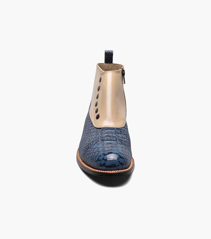Stacy Adams MADISON Spectator Spat Cap Toe Demi Boot Blue Multi by Stacy Adams Shoes