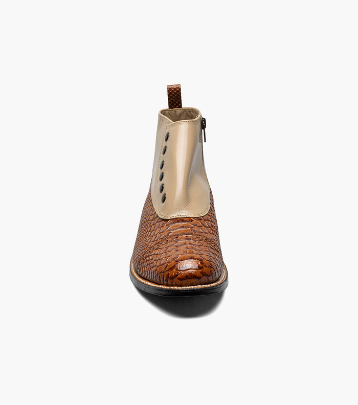 Stacy Adams MADISON Spectator Spat Cap Toe Demi Boot Tan Multi by Stacy Adams Shoes