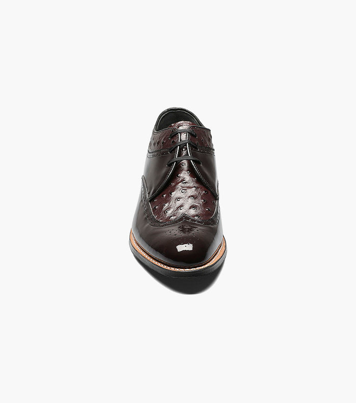 Stacy Adams DAYTON Ostrich Wingtip Oxford Burgundy by Stacy Adams Shoes
