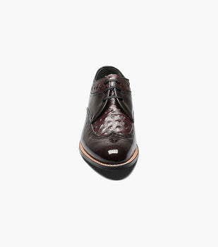 Stacy Adams DAYTON Ostrich Wingtip Oxford Burgundy by Stacy Adams Shoes