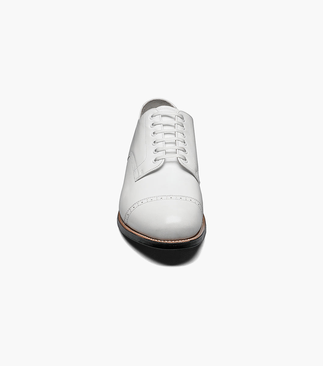 Stacy Adams MADISON Cap Toe Oxford White by Stacy Adams Shoes