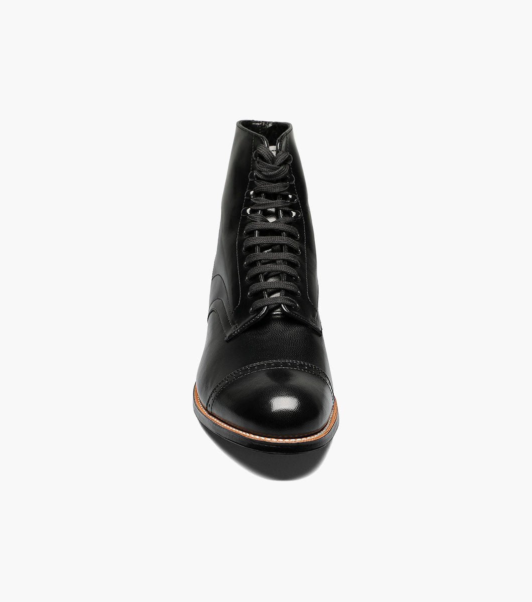 Stacy Adams MADISON Cap Toe Boot Black by Stacy Adams Shoes