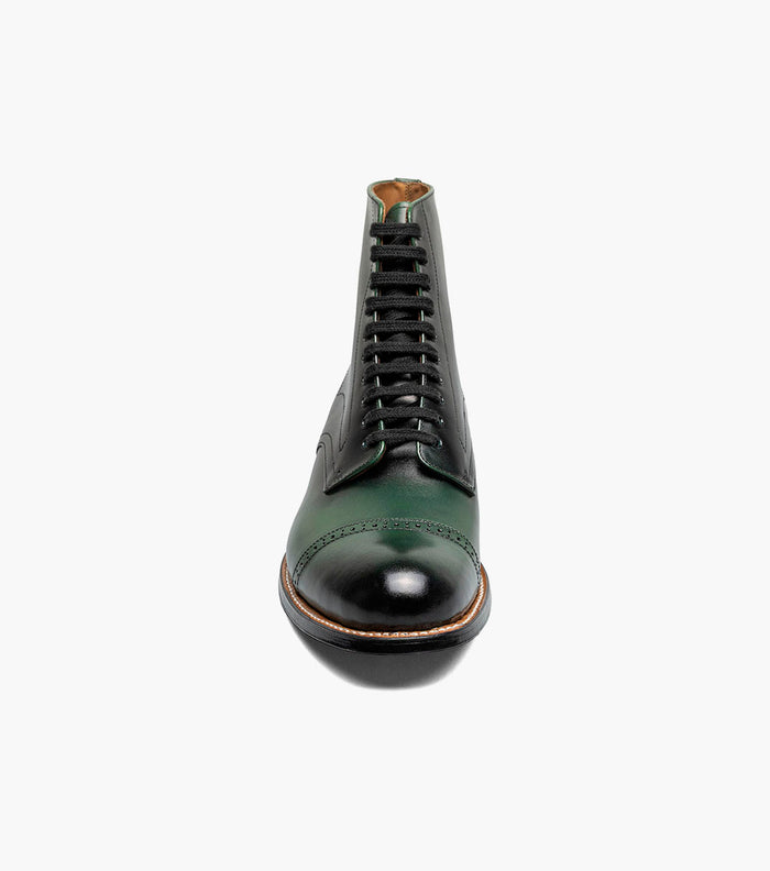 Stacy Adams MADISON Cap Toe Lace Up Boot Green by Stacy Adams Shoes