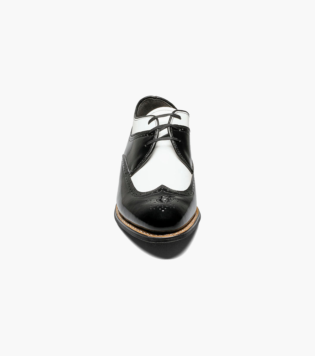 Stacy Adams DAYTON Wingtip Oxford Black w/White by Stacy Adams Shoes