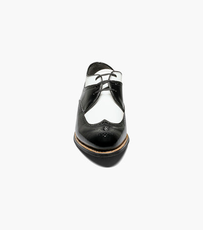 Stacy Adams DAYTON Wingtip Oxford Black w/White by Stacy Adams Shoes