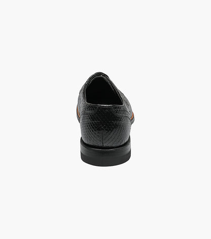 Stacy Adams MADISON Anaconda Plain Toe Oxford Black by Stacy Adams Shoes