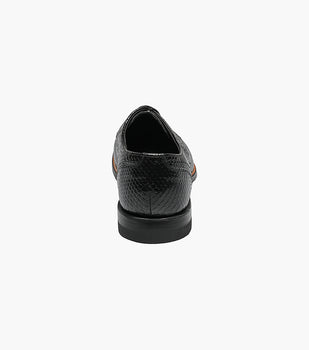 Stacy Adams MADISON Anaconda Plain Toe Oxford Black by Stacy Adams Shoes
