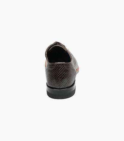 Stacy Adams MADISON Anaconda Plain Toe Oxford Brown by Stacy Adams Shoes