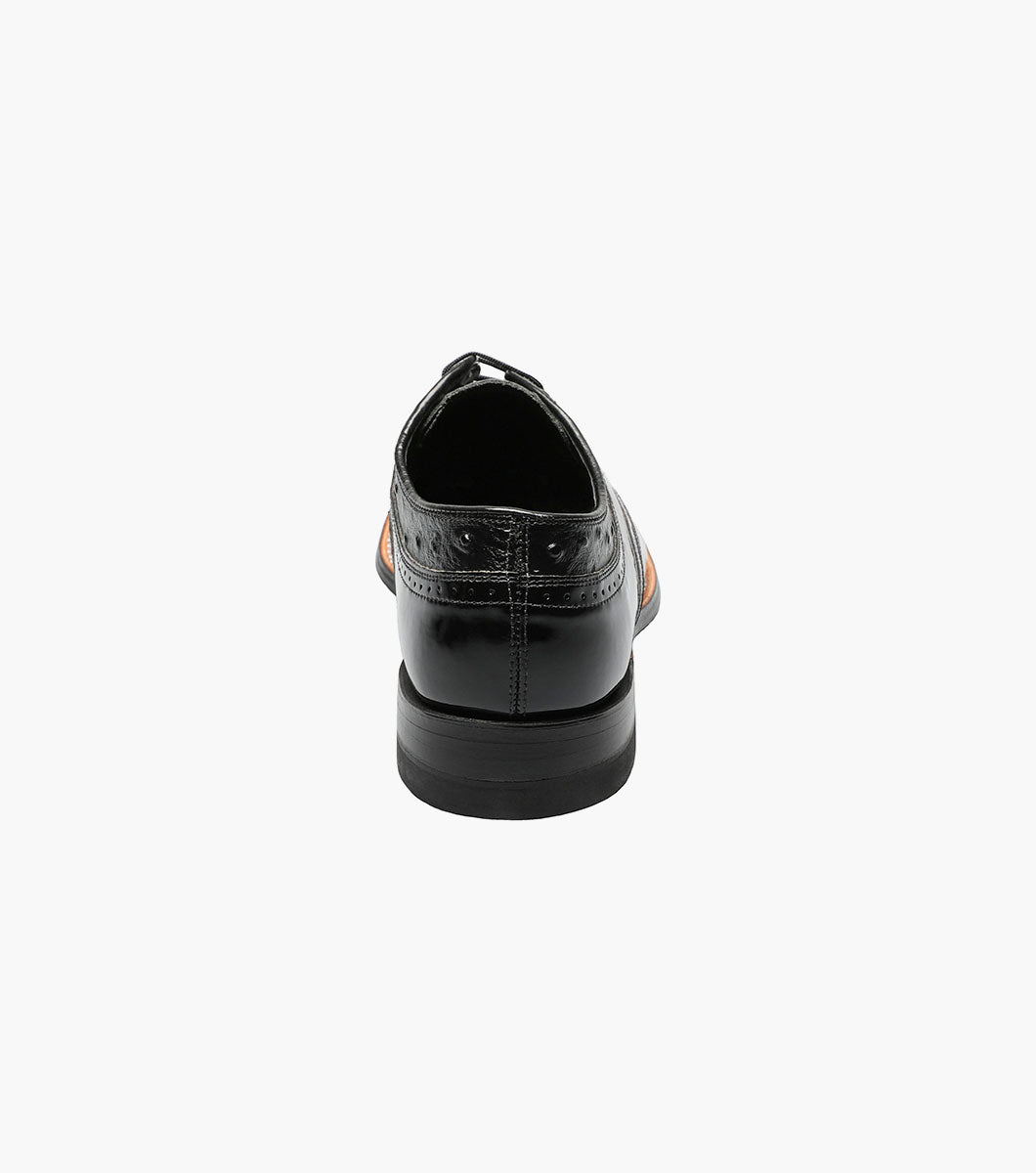Stacy Adams DAYTON Ostrich Wingtip Oxford Black by Stacy Adams Shoes