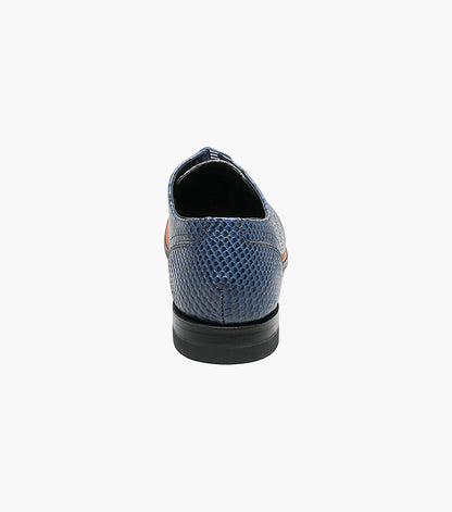 Stacy Adams MADISON Anaconda Plain Toe Oxford Blue by Stacy Adams Shoes