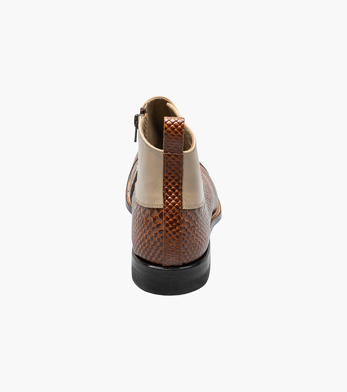 Stacy Adams MADISON Spectator Spat Cap Toe Demi Boot Tan Multi by Stacy Adams Shoes