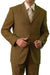 Apollo King "Classic Fit Men's Three-Button Brown Poplin Suit - Two Piece"